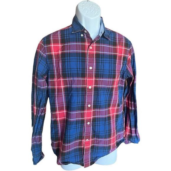 Mens American Eagle Prep Fit Plaid Button Down Casual Shirt - Sz S - Picture 1 of 2